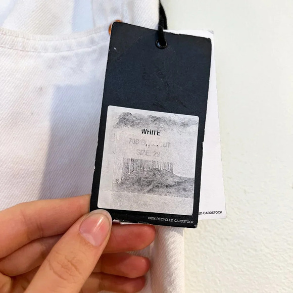 REDONE 70's Bootcut High Waist White Designer Classic Casual Denim Jeans 29 NWT - Picture 6 of 11